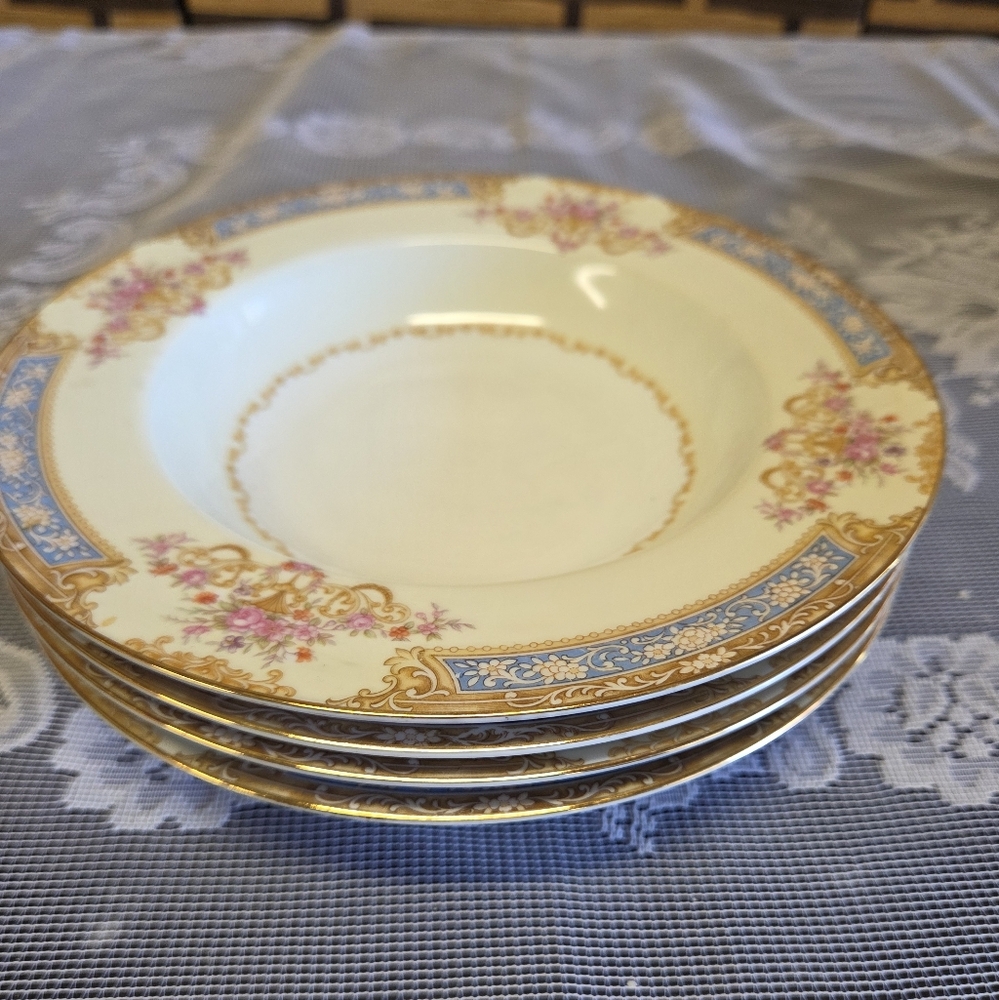 (4) Noritake BlueLace Salad/Soup Bowls